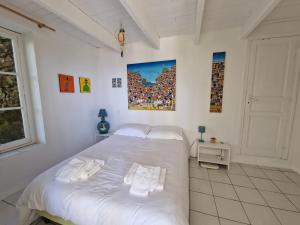 Postel nebo postele na pokoji v ubytování Villa Clarté Sète