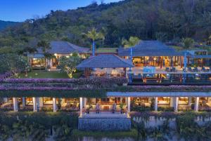 an aerial view of a resort at night at Villa 29 Montebello Andara Resort Villas in Kamala Beach