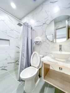 Et badeværelse på Stanza Hotel Monteria
