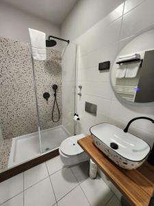 Koupelna v ubytování Hotel Amfiteatar