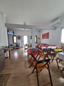 En restaurant eller et andet spisested på Pousada Aconchego na Praia