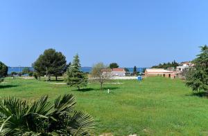 a park with a field of green grass and trees at Ferienwohnung für 3 Personen ca 20 qm in Fažana, Istrien Istrische Riviera in Fažana