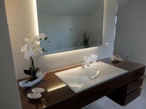 Kylpyhuone majoituspaikassa Seepferdchen