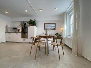 Kuchyň nebo kuchyňský kout v ubytování Zentrales Innenstadt Studio mit Garage + 9 fotografií