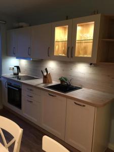 Kuchyň nebo kuchyňský kout v ubytování Ferienhaus Frau Möller