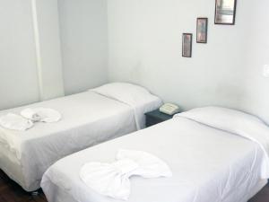Cama o camas de una habitación en Hotel Jaú