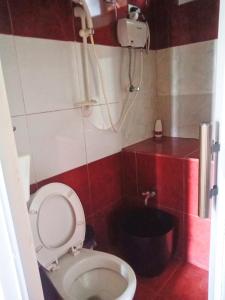 un piccolo bagno con servizi igienici e doccia di Couple's Unit at BOONE'S a Sagada