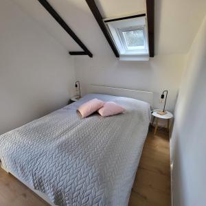 Ліжко або ліжка в номері FeWo Natur & Entspannung am Bodensee