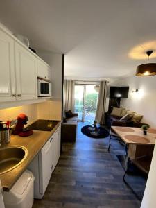 Dapur atau dapur kecil di Appartement le Swing de Bacchus