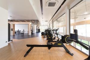 Fitness centrum a/nebo fitness zařízení v ubytování EASY TIME by MARALEINA