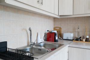 Kuchyň nebo kuchyňský kout v ubytování Platon Central Apartment