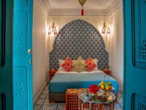 Postel nebo postele na pokoji v ubytování Riad dada Messouda spa