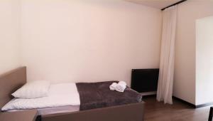 een slaapkamer met een bed en een televisie in een kamer bij 2BR Apartment in Marshall Gudauri Project in Goedaoeri