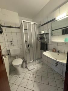 Koupelna v ubytování Gästehaus Zur Schmiede