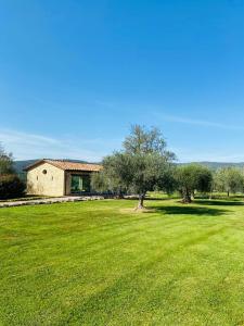 a house in the middle of a green field at Casale di Buccole in Migliano