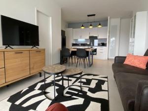 Kuchyň nebo kuchyňský kout v ubytování Bel appartement avec vue sur la Baie d'Authie