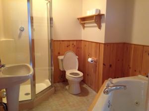 Ett badrum på Wiley Inn