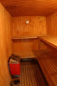 a inside of a sauna with a cooler in it at Ferienwohnung für 9 Personen ca 110 qm in Bleiburg, Kärnten Unterkärnten in Bleiburg