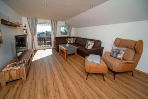 Posezení v ubytování Ferienwohnung Schäferhütte