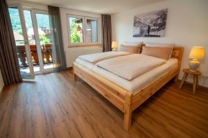 Postel nebo postele na pokoji v ubytování Ferienwohnung Schäferhütte