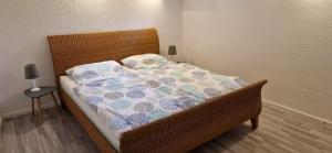 Postel nebo postele na pokoji v ubytování Ferienwohnung am Panoramaweg