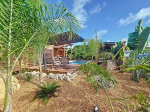 Κήπος έξω από το Villa Rainbow Palm Saint-François, Guadeloupe