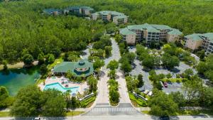 an aerial view of a resort with a pool at Our Happy Place in Kissimmee