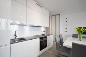 Kuchyň nebo kuchyňský kout v ubytování Apartament Premium SM Klifowa + 9 fotografií