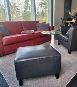 Ruang duduk di Appartment Seeblick 4 1OG Grundbelegung 4 Pers