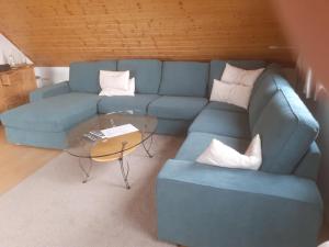 Χώρος καθιστικού στο Haus am Bodden