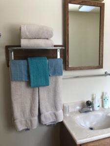 A bathroom at Creek Runner's Lodge
