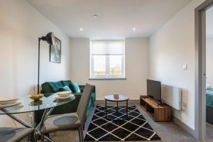 Χώρος καθιστικού στο Cosy 1 Bed Flat in Leeds