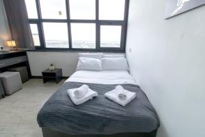 Cama o camas de una habitación en Fantastic Budget Studio in Central Sunderland