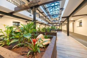 an indoor garden with plants in a building at Characterful 1 Bed Apartment in Burton-on-Trent in Burton upon Trent