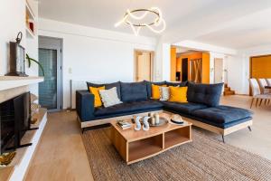 A seating area at Aigli Luxury Villa - Seaview Panoramic Retreat