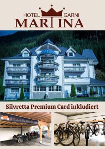 a collage of photos of a hotel martininia at Hotel Garni Martina in Ischgl
