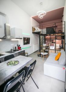 Η κουζίνα ή μικρή κουζίνα στο Meteora Loft Apartments 2