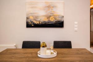 Coffee and tea making facilities at Filiatra Downtown Cozy Retreat - Homely Vibes