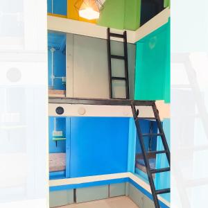 Palanda nebo palandy na pokoji v ubytování Bestow Capsule Hostel