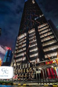 a building with a painting on the side of it at Scarletz KLCC luxury suites by GC-Suites in Kuala Lumpur