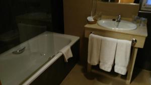 Koupelna v ubytování Hotel Alfageme
