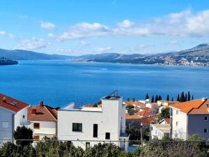 a view of a city and a large body of water at Villa Maja in Trogir