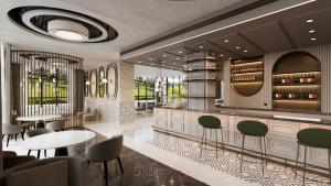 a rendering of a restaurant with tables and chairs at RENEX HOTELS in Antalya