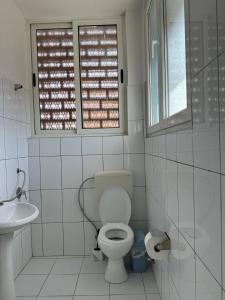 Koupelna v ubytování Kultura Hostel
