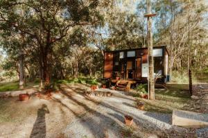 a house in the middle of a forest at Wildlife Haven in Agnes Water