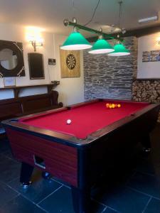 a billiard table in a room with afits at The Globe Inn in Kingsbridge