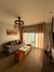Una televisión o centro de entretenimiento en Apartmani Mandić Divčibare