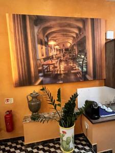 a painting of a hallway in a kitchen at My Travel House in Rabat