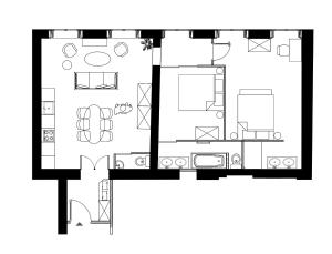 Plan piętra w obiekcie Parisuites Central Grands boulevards Design Folies Bergères