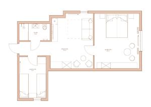 Plán poschodí v ubytovaní Ołowianka B&B